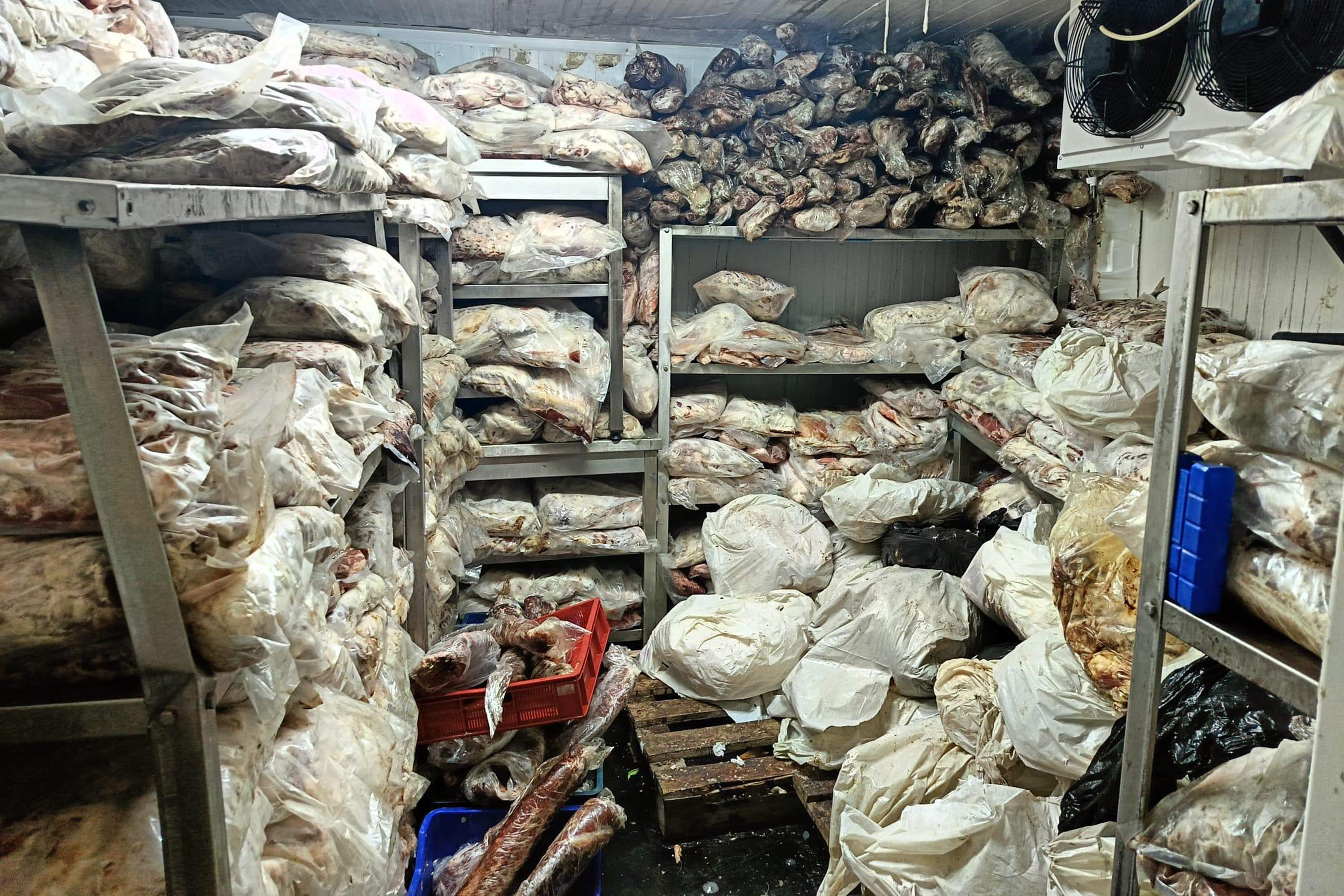 İzmir'de bir işletmede tonlarca bozuk et ele geçirildi