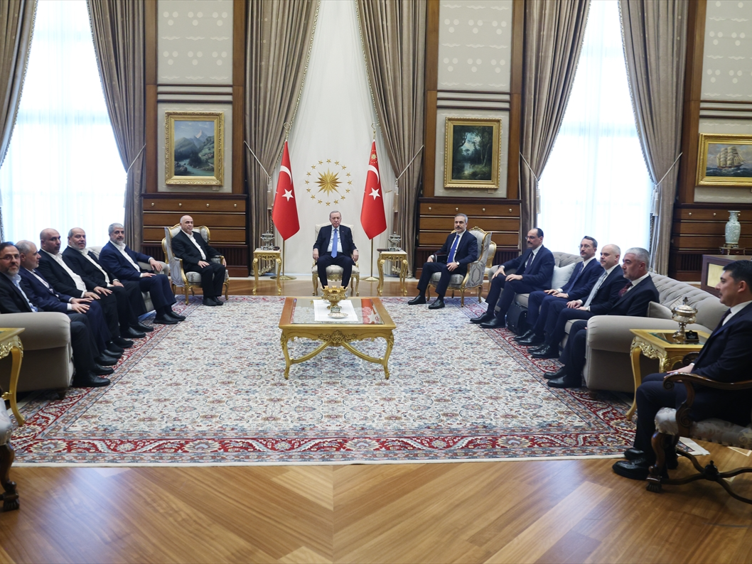 Ateşkes sonrası Hamas heyeti ilk kez Ankara'da! Cumhurbaşkanı Erdoğan'dan 'direniş ruhu' mesajı