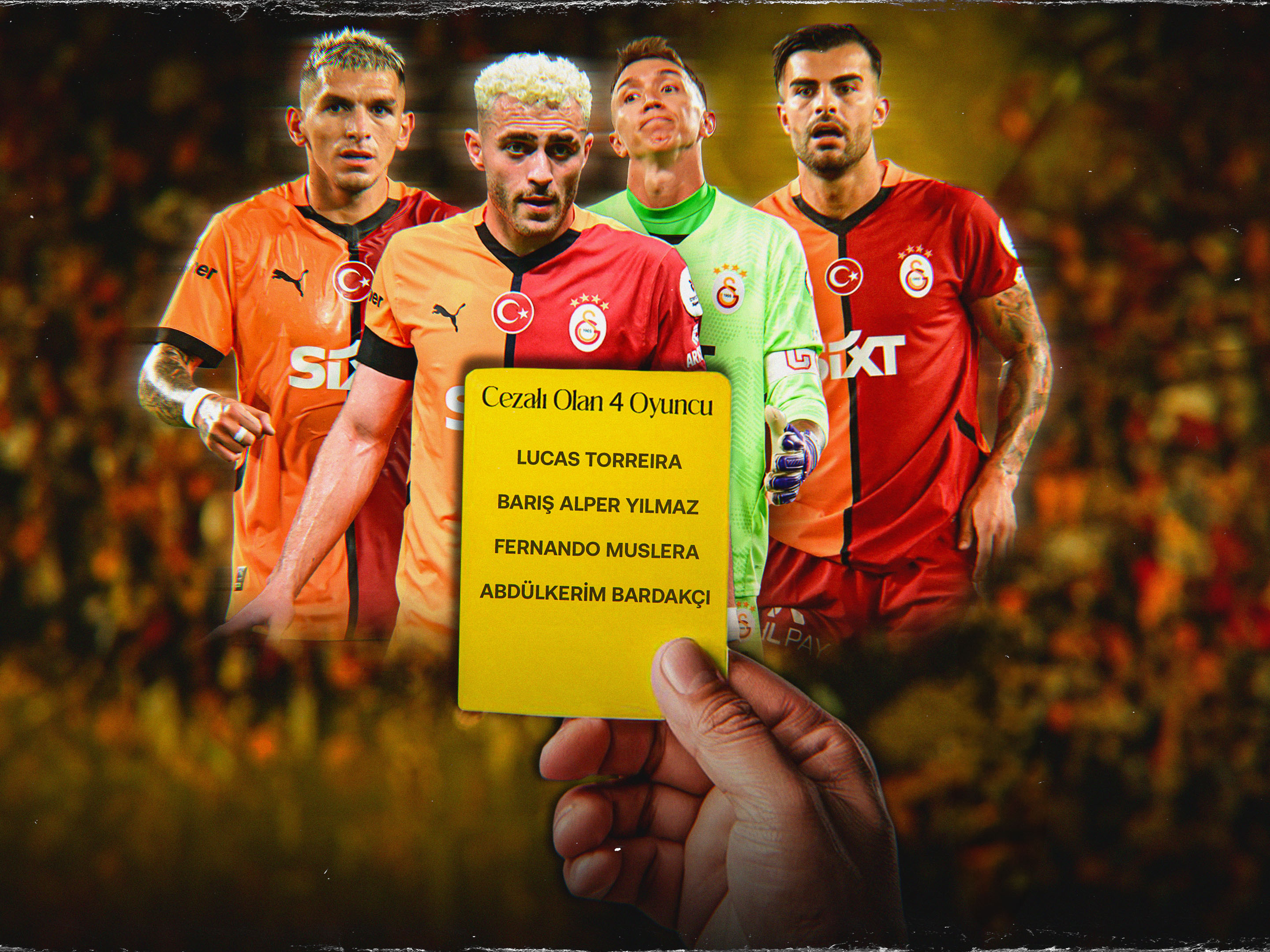 Galatasaray'da 4 isim Adana Demirspor maçında cezalı